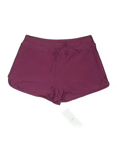 Crz Yoga Athletic Shorts In Burgundy
