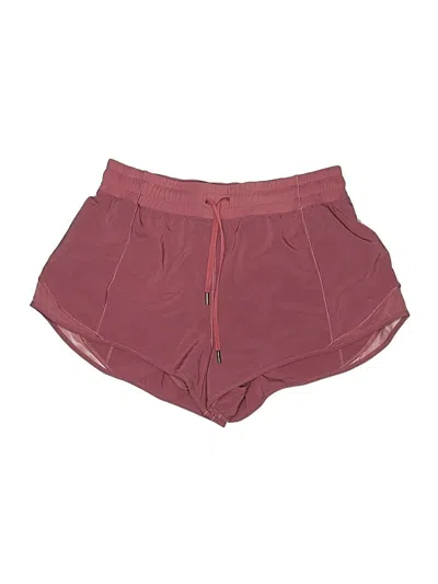 Pre-owned Crz Yoga Athletic Shorts In Burgundy