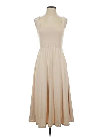 Pre-owned Crz Yoga Casual Dress In Tan