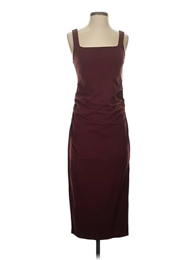 Pre-owned Crz Yoga Cocktail Dress In Burgundy