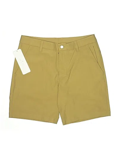 Pre-owned Crz Yoga Khaki Shorts In Yellow