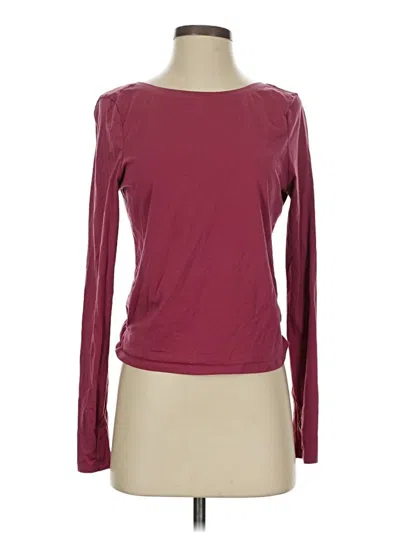 Pre-owned Crz Yoga Long Sleeve T-shirt In Burgundy