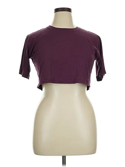 Pre-owned Crz Yoga Short Sleeve T-shirt In Burgundy