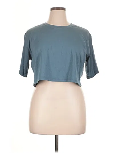Pre-owned Crz Yoga Short Sleeve T-shirt In Teal