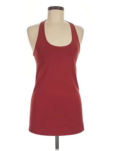 Pre-owned Crz Yoga Sleeveless Top Burgundy Halter Neckline Tops