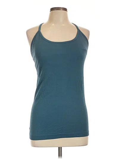 Pre-owned Crz Yoga Sleeveless Top Teal Halter Neckline Tops