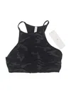 Crz Yoga Swimsuit Top Black Camo Pattern Swimwear In Black