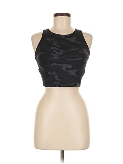 Pre-owned Crz Yoga Tank Top Black Halter Neckline Tops