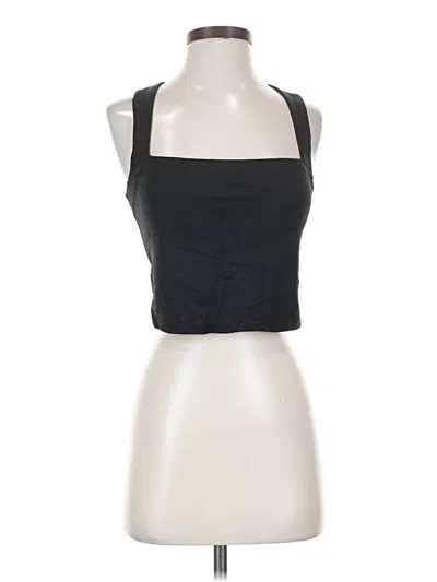 Pre-owned Crz Yoga Tank Top Black Halter Neckline Tops