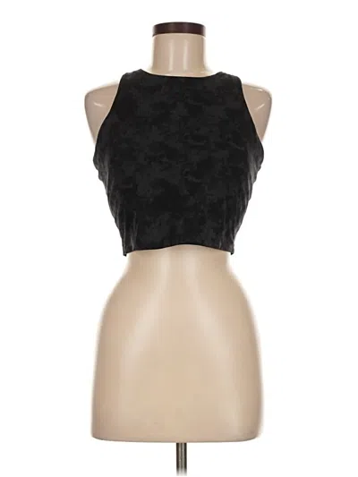 Pre-owned Crz Yoga Tank Top Black Halter Neckline Tops