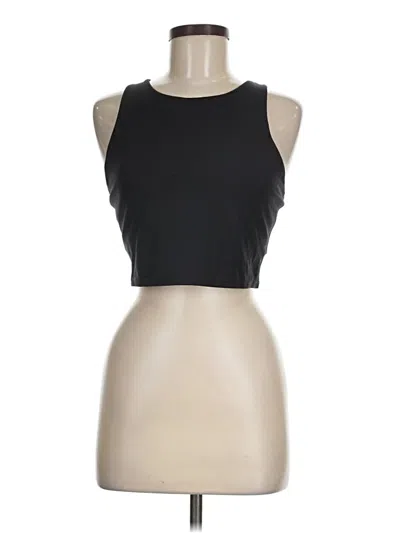 Pre-owned Crz Yoga Tank Top Black Halter Neckline Tops