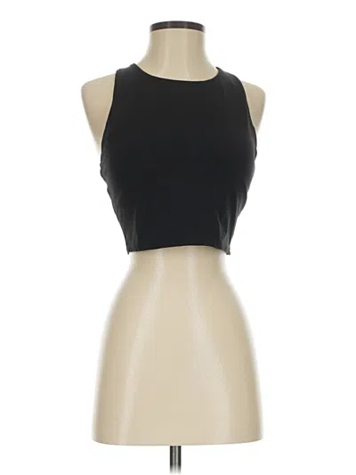 Pre-owned Crz Yoga Tank Top Black Halter Neckline Tops