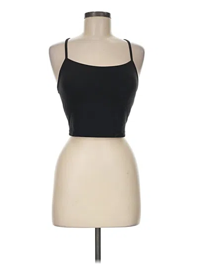 Pre-owned Crz Yoga Tank Top Black Halter Neckline Tops