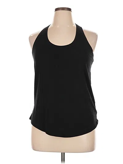 Pre-owned Crz Yoga Tank Top Black Halter Neckline Tops