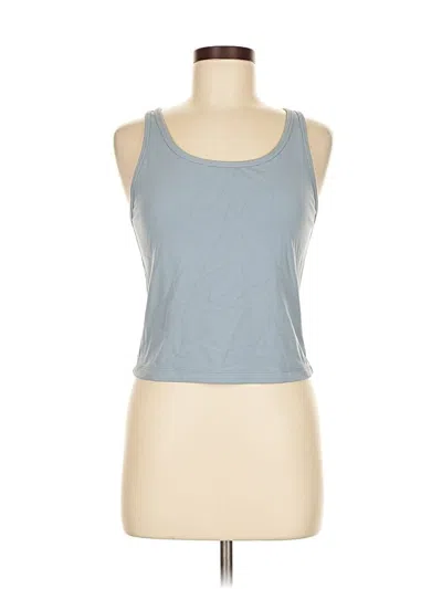 Pre-owned Crz Yoga Tank Top Blue Halter Neckline Tops