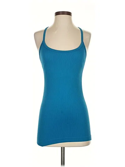 Pre-owned Crz Yoga Tank Top Blue Halter Neckline Tops