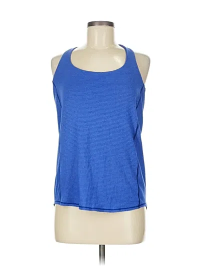 Pre-owned Crz Yoga Tank Top Blue Halter Neckline Tops