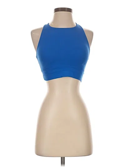Pre-owned Crz Yoga Tank Top Blue Halter Neckline Tops