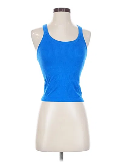 Pre-owned Crz Yoga Tank Top Blue Halter Neckline Tops