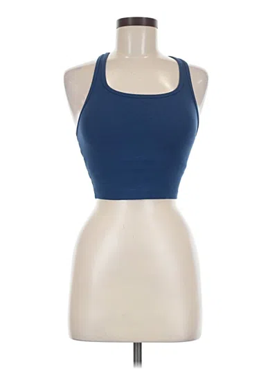 Pre-owned Crz Yoga Tank Top Blue Halter Neckline Tops
