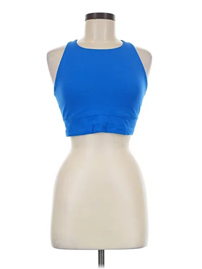 Pre-owned Crz Yoga Tank Top Blue Halter Neckline Tops