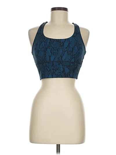 Pre-owned Crz Yoga Tank Top Blue Halter Neckline Tops