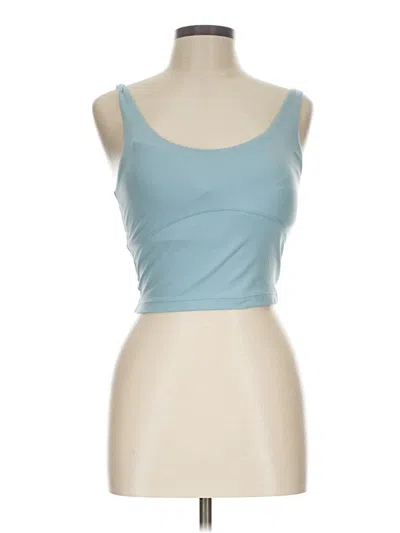 Pre-owned Crz Yoga Tank Top Blue Strapless Neckline Tops