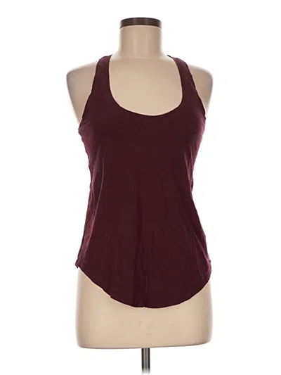 Pre-owned Crz Yoga Tank Top Burgundy Halter Neckline Tops