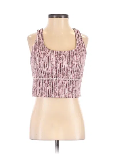 Pre-owned Crz Yoga Tank Top Burgundy Halter Neckline Tops