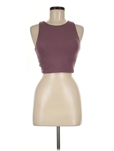 Pre-owned Crz Yoga Tank Top Burgundy Halter Neckline Tops