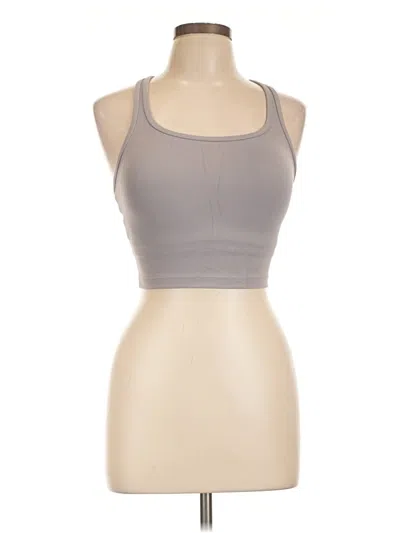 Pre-owned Crz Yoga Tank Top Gray Halter Neckline Tops
