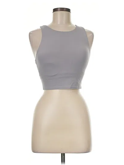 Pre-owned Crz Yoga Tank Top Gray Strapless Neckline Tops