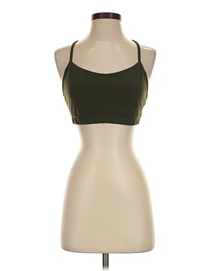 Pre-owned Crz Yoga Tank Top Green Halter Neckline Tops