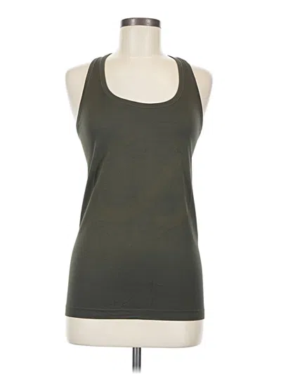 Pre-owned Crz Yoga Tank Top Green Halter Neckline Tops