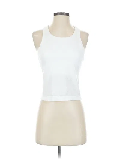 Pre-owned Crz Yoga Tank Top Ivory Halter Neckline Tops In White