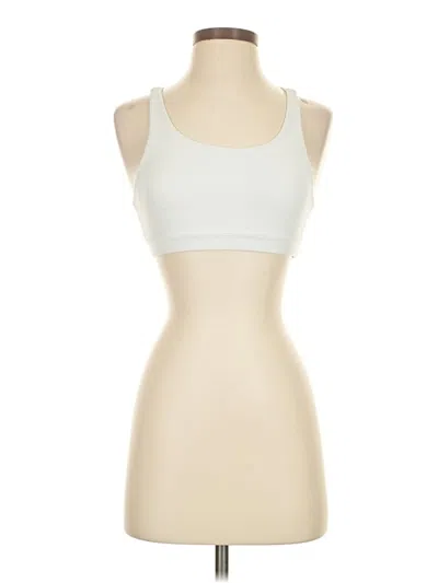 Pre-owned Crz Yoga Tank Top Ivory Strapless Neckline Tops In White