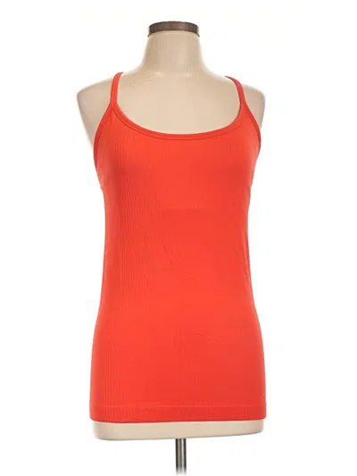 Pre-owned Crz Yoga Tank Top Orange Halter Neckline Tops