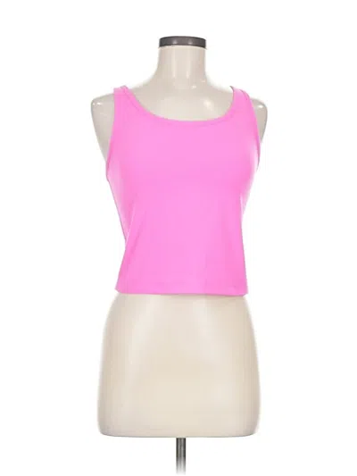 Pre-owned Crz Yoga Tank Top Pink Strapless Neckline Tops