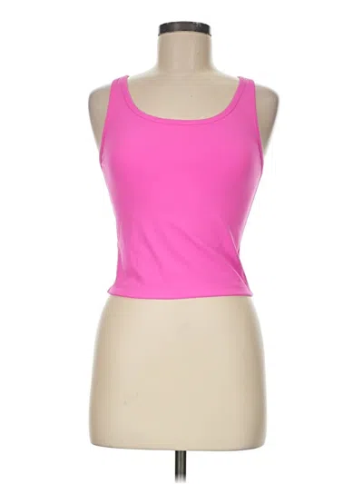 Pre-owned Crz Yoga Tank Top Pink Strapless Neckline Tops