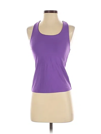 Pre-owned Crz Yoga Tank Top Purple Halter Neckline Tops