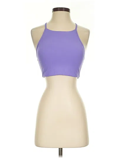 Pre-owned Crz Yoga Tank Top Purple Halter Neckline Tops