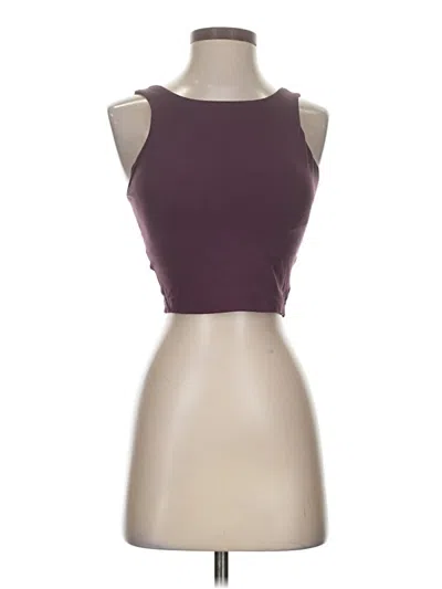 Pre-owned Crz Yoga Tank Top Purple Strapless Neckline Tops