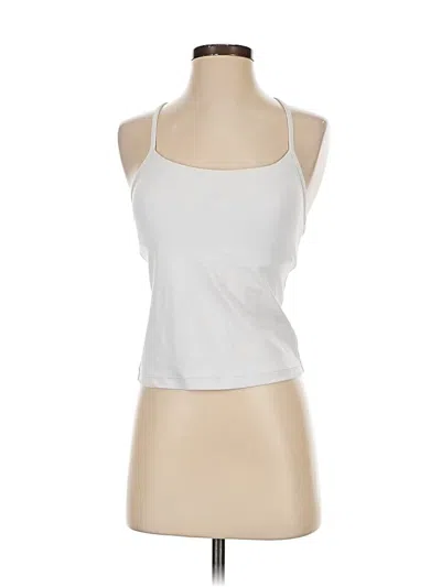 Pre-owned Crz Yoga Tank Top White Halter Neckline Tops