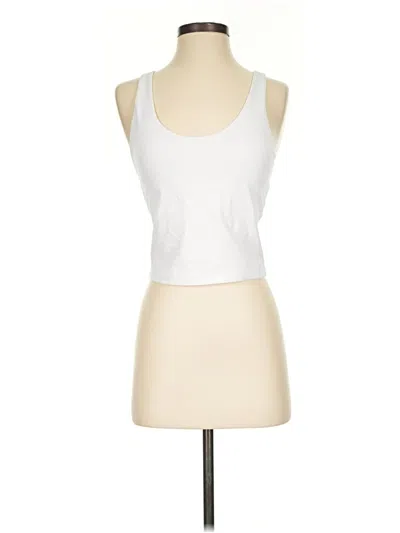 Pre-owned Crz Yoga Tank Top White Halter Neckline Tops