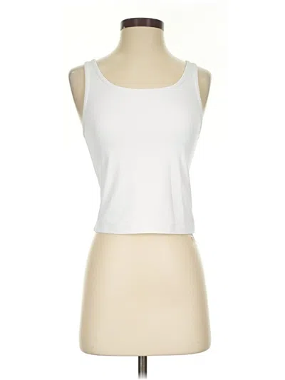 Pre-owned Crz Yoga Tank Top White Strapless Neckline Tops