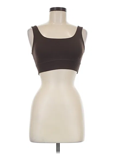 Pre-owned Crz Yoga Tube Top Brown Strapless Neckline Tops