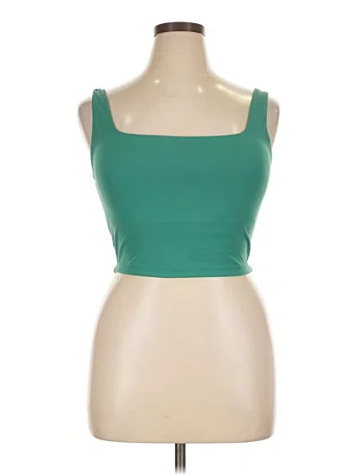 Pre-owned Crz Yoga Tube Top Green Strapless Neckline Tops