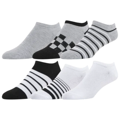Csg 6 Pack Gradient Stripes No Show Socks In Black/white/grey