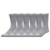 Csg Mens  6 Pack Crew Socks In Grey/multi Color