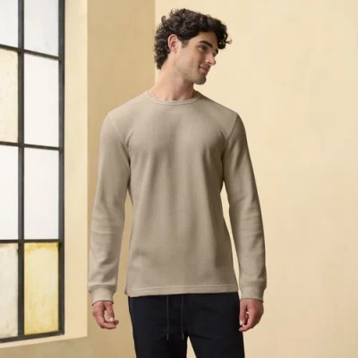 Csg Mens  Thermal Long Sleeve T-shirt In Brown